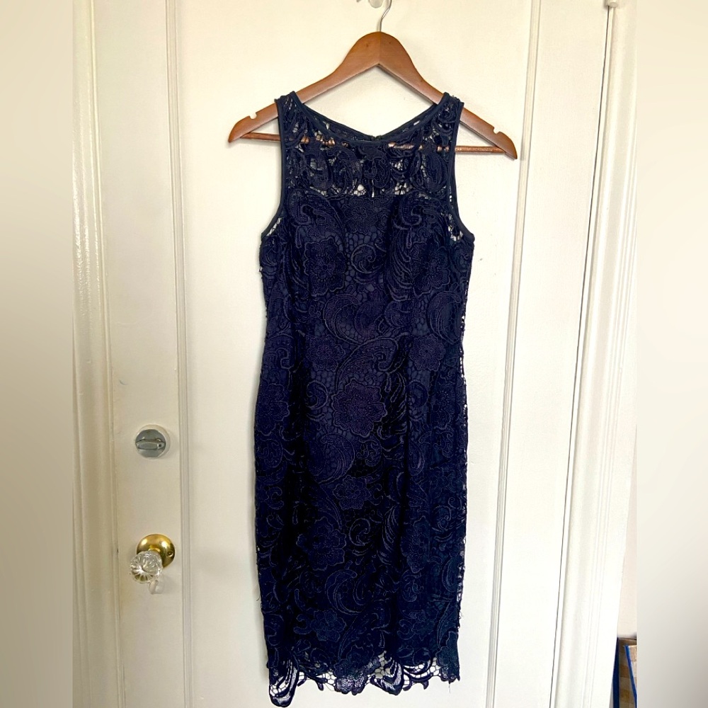 Adrianna Papell Illusion Neckline Dress 💎